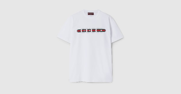 コットンジャージー プリント Tシャツ ・ホワイト | GUCCI公式