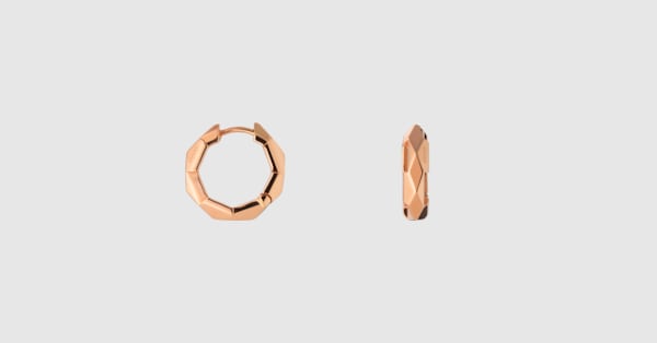 gucci ピアス Gucci Link to Love〕“GUCCI”バー付き チェーン ピアス18K