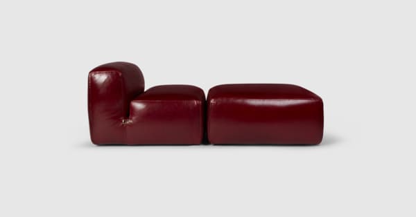 Tacchini x Gucci 'Le Mura' chaise lounge in Rosso Ancora red