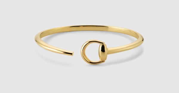 ホースビット〕18K バングルブレスレット ・18K イエロー
