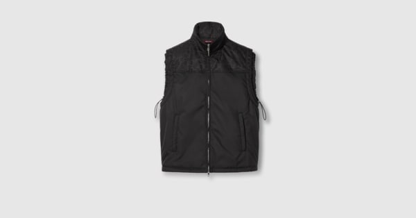 GUCCIメンズダウンベストリバーシブルマフラーセット GUCCIメンズダウンベストリバーシブルマフラーセット