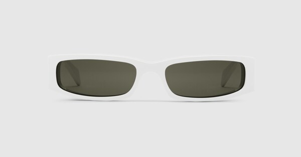 Rectangular frame sunglasses in white | GUCCI® US