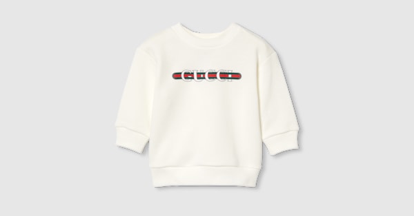 チルドレンズ〕プリント コットン Tシャツ ・ホワイト | GUCCI公式