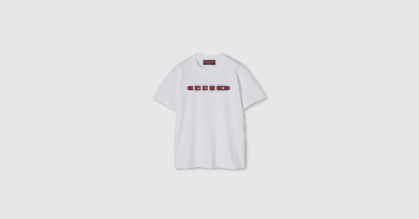 GUCCI プリント コットンジャージー Tシャツホワイト | GUCCI® JP