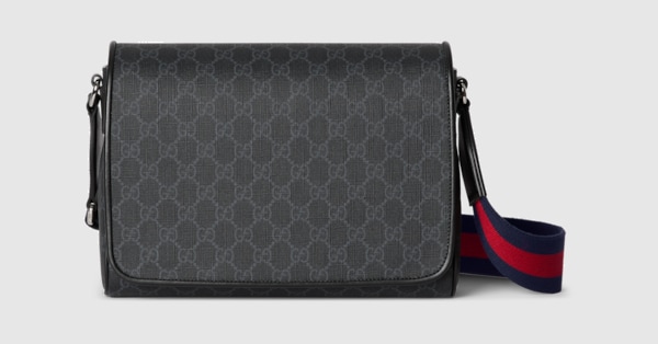 GG Black medium crossbody bag in black GG Supreme | GUCCI® US