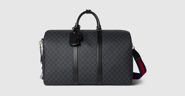 GG ブラック〕ラージ ダッフルバッグ ・ブラック GGスプリーム