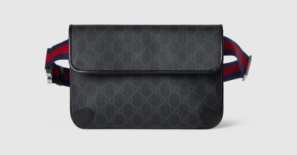 GG ブラック〕スモール ベルトバッグ ・ブラック GGスプリーム