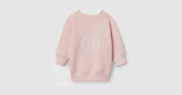 GUCCI Baby Sweatshirt With Interlocking G Size 9 12 Pink