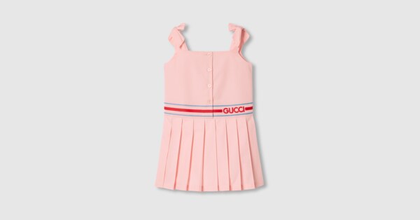 Children s cotton poplin dress in light pink GUCCI AE