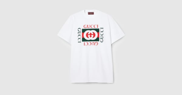 コットンジャージー プリント Tシャツ ・ホワイト | GUCCI公式