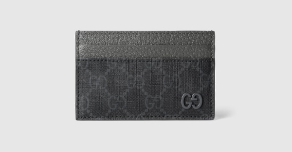 美品 グッチ カレイド ケース GGスプリーム 総柄 チャーム グレー 黒 GUCCI（グッチ） 701432 K9GSN 1151 NEW BASKET ブラック グレー GG