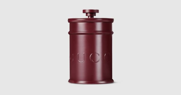 Velvet Patchouli, mini basket candle in Rosso Ancora red metal