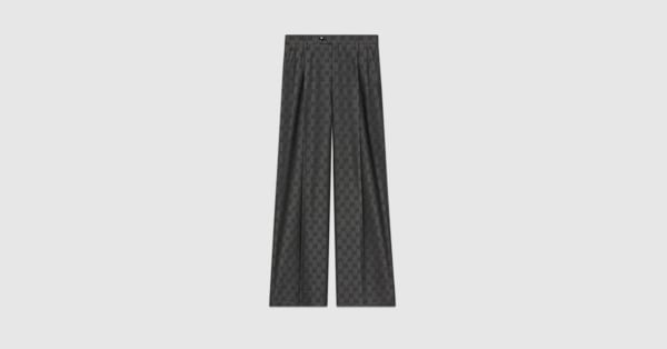 GG wool trouser in grey and black | GUCCI® AE