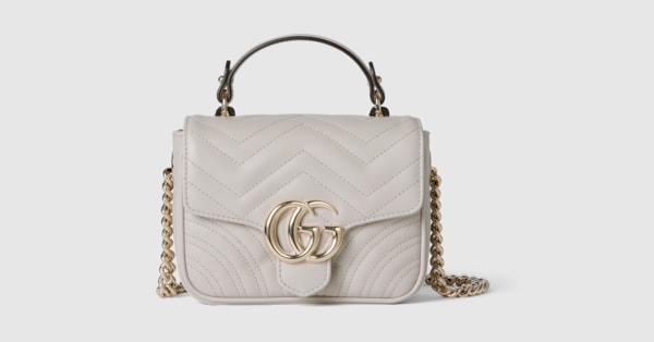 Gucci marmont mini top handle white on sale