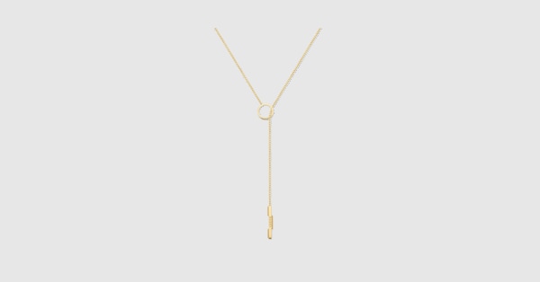 Gucci Link to Love〕ラリアットネックレス 18k ゴールド ・18K