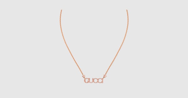GUCCI” ロゴ ネックレスローズゴールドトーン | GUCCI公式 GUCCI” ロゴ ネックレスローズゴールドトーン | GUCCI公式