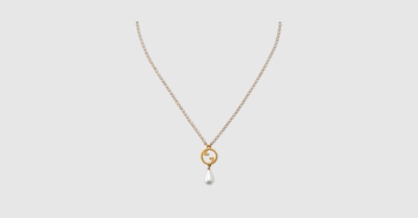 グッチ ブロンディ〕クリスタル ネックレス ・イエローゴールド