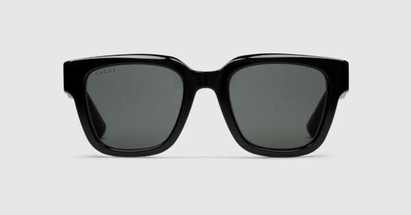 Square frame sunglasses in black | GUCCI® SG