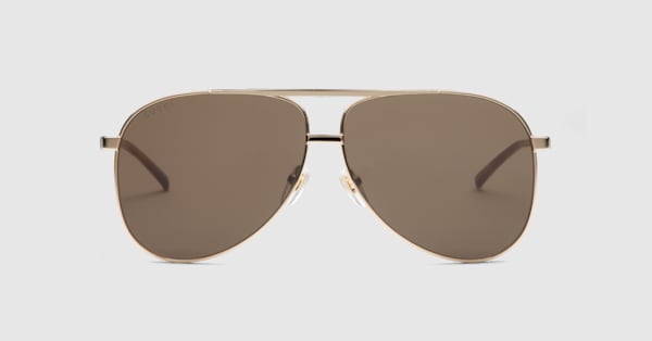 Gucci gold aviator glasses deals