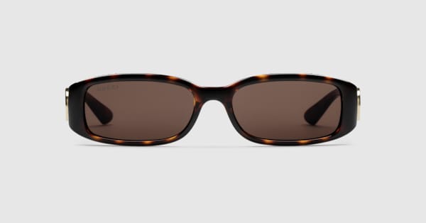 美品✨GUCCI Sunglasses Tortoiseshell Unisex Rectangular-frame sunglases in tortoiseshell injection