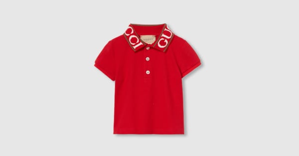 Gucci kids top embroidered kids Polo shirt