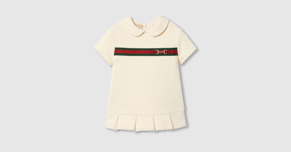 ベビー〕ウェブ コットン ドレスホワイト | GUCCI公式