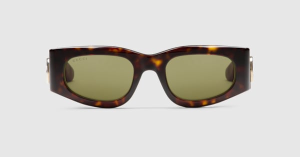 美品✨GUCCI Sunglasses Tortoiseshell Unisex Rectangular-frame sunglases in tortoiseshell injection