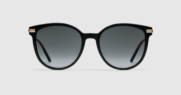 GUCCI ラウンド型サングラス ラウンドフレーム サングラス（アジアン フィット） ・ブラック