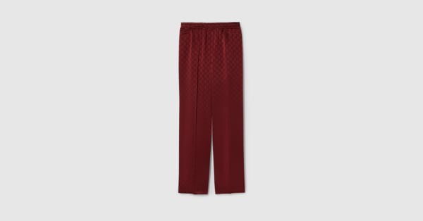 パンツ gucci Gucci Rosso Ancora' pants Leather pant with Horsebit detail in Rosso Ancora red
