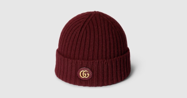 Gucci ベレー帽 黒と赤 GGロゴ Gucci ベレー帽 黒と赤 GGロゴ