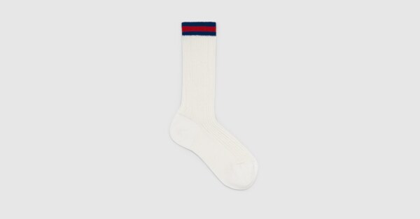 タイツ・ソックス Gucci White Cotton Blend Socks Gucci - Logo cotton blend socks White - The Corner