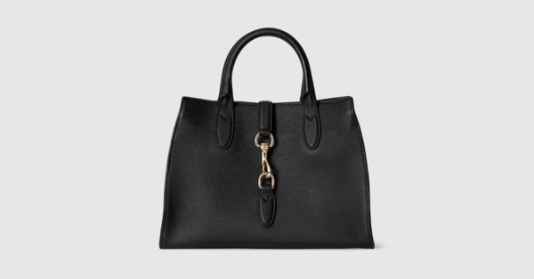 GUCCI ブラック トートバッグ フック クロージャー付き ミディアム トートバッグ ・ブラック