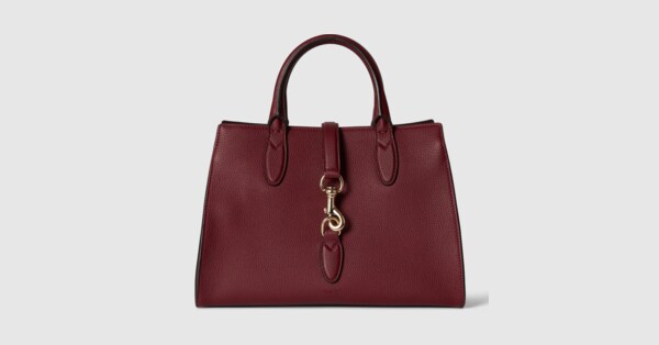 ＊GUCCI＊フック クロージャー付き ミディアム トートバッグ フック クロージャー付き スモール トートバッグブラック レザー