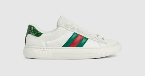 Women s Gucci Ace sneaker with Web in white leather GUCCI AE