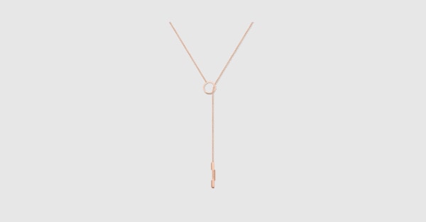Gucci Link to Love〕ラリアットネックレス 18k ゴールド ・18K ピンク 