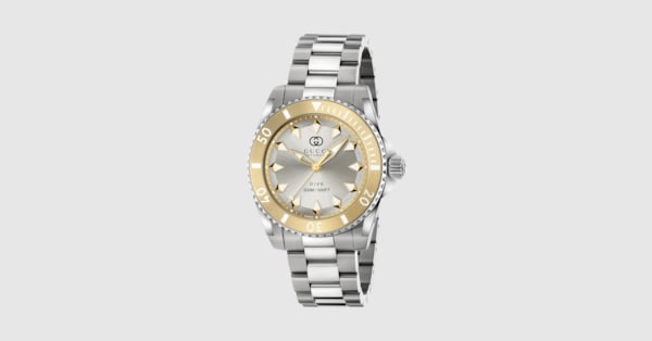 GUCCI ウォッチ Gucci 25H Quartz Turquoise Dial Silver Steel Strap Watch For