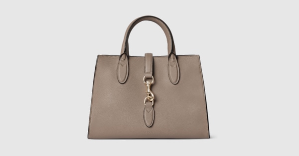 フック クロージャー付き ミディアム トートバッグ ・トープ レザー