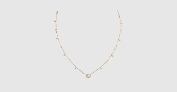 Gucci Interlocking diamond 18k necklace in 18k yellow gold | GUCCI® US