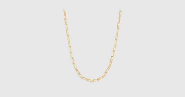 Gucci Link to Love〕チェーン ネックレス18K イエローゴールド