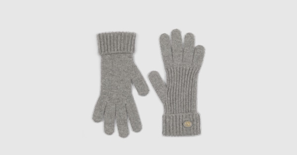 GUCCI GGロゴ入り指なし手袋 カシミア GUCCI GGロゴ入り指なし手袋 カシミア