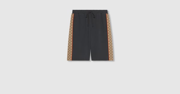 すぐ届く【GUCCI】コットンジャージー ショートパンツ GGコットンジャージー ジョギングショートパンツダークブルー
