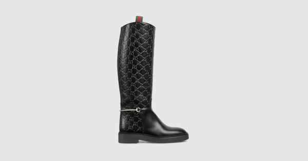 Gucci tall black boots cheap