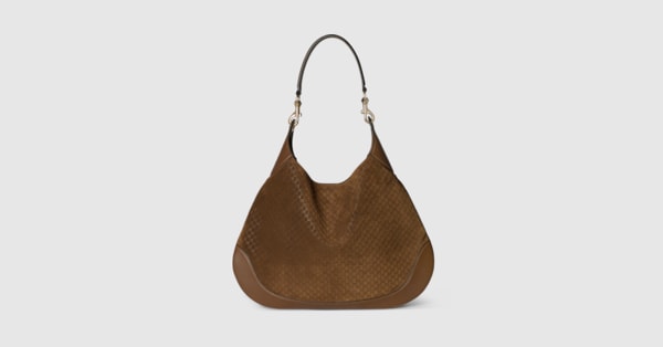 GUCCI ハンドバッグ ブラウン グッチ ソフトビット〕ミディアム トップハンドルバッグブラウン