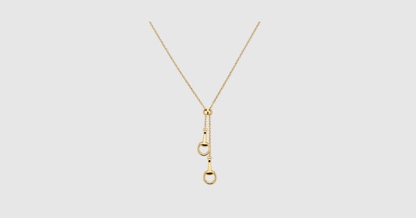 18k Horsebit pendant necklace in 18k yellow gold | GUCCI® US
