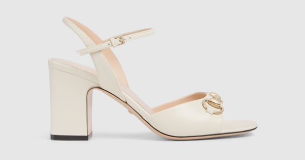 Women s Horsebit sandal in white leather GUCCI Canada