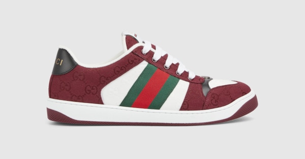 Men's Screener sneaker in Rosso Ancora GG canvas | GUCCI® US