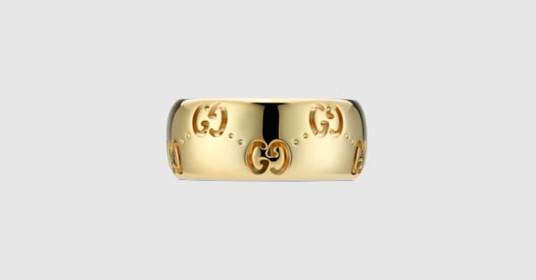 Icon 18k GG wide ring in 18k yellow gold | GUCCI® US