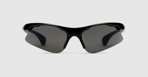 Mask-shaped sunglasses in black | GUCCI® US