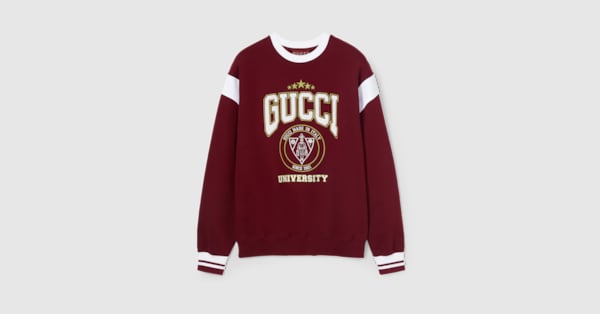 超可爱 cotton Embroidered jersey Ancora Rosso Gucci in sweatshirt トップス