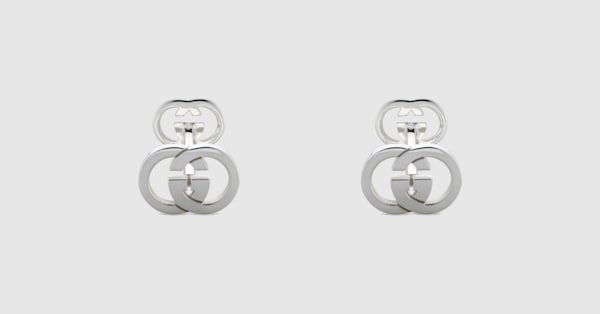 Gucci Interlocking cufflinks in 925 sterling silver | GUCCI® US